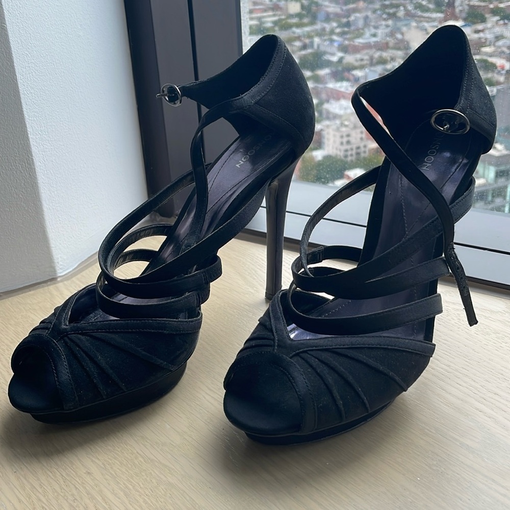 Black strappy heels with small platform (from Monsoon UK)